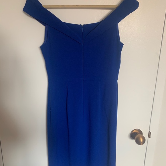 Off the Shoulder Brilliant Blue Eva Franco Dress - Picture 3 of 4